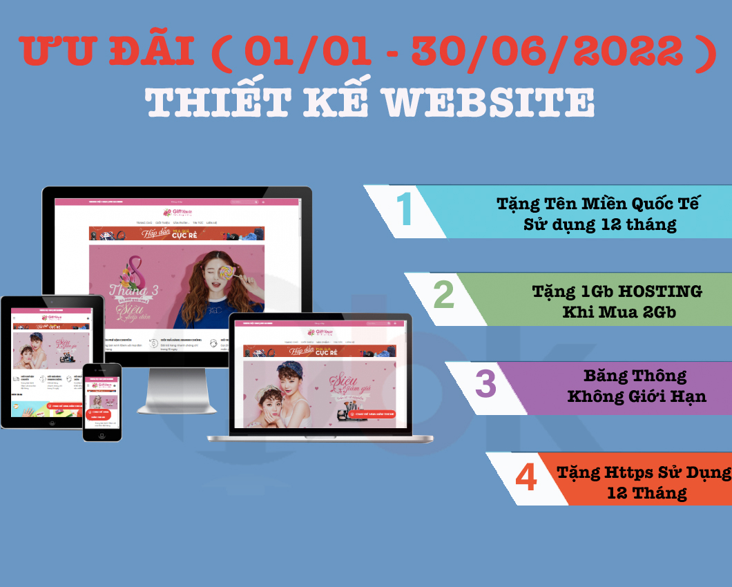 Khuyến mãi thiết kế Website