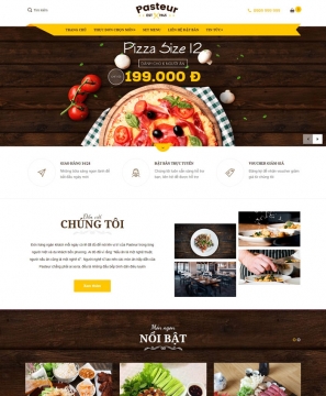 Mẫu website nhà hàng Pizza story