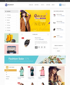 Mẫu website bán thời trang Big market