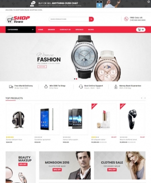 Mẫu website bán hàng tổng hợp Shop town