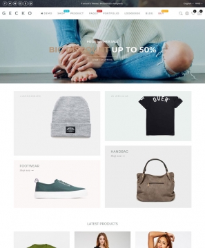 Mẫu website thời trang Gecko fashion