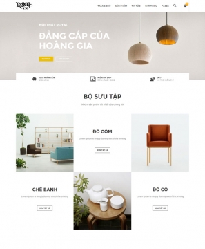 Mẫu website Nội thất Royal